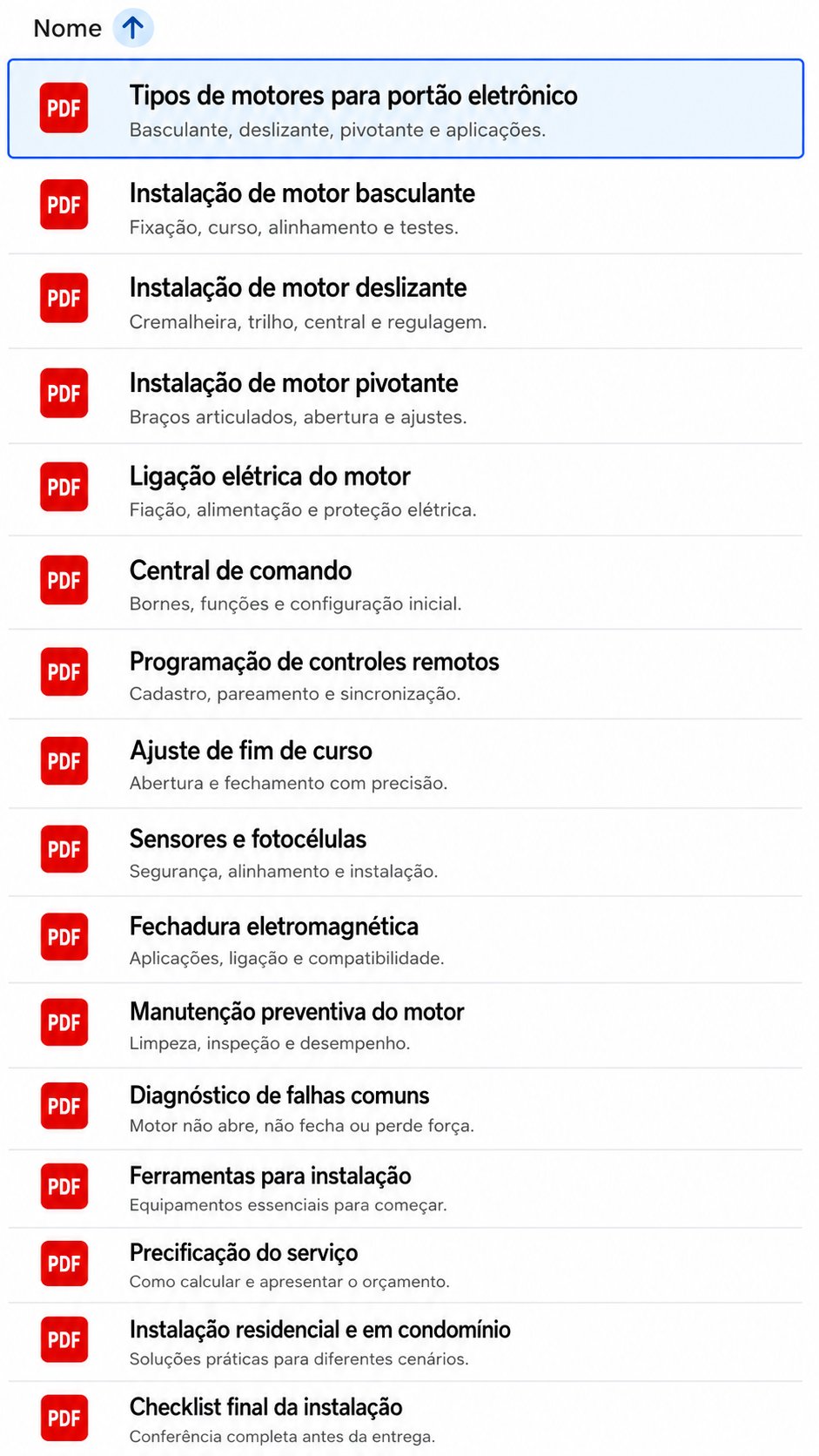 Conteúdo do curso 4